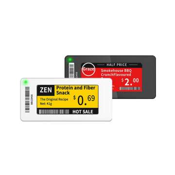 2,66-дюймовые многоязычные электронные этикетки для полки Стройный
 Ряд
