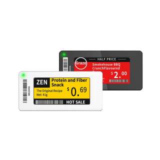 2,66-дюймовые многоязычные электронные этикетки для полки Стройный
 Ряд
