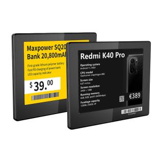 4,2-дюймовая многоязычная электронная этикетка для полки Стройный
 Ряд
