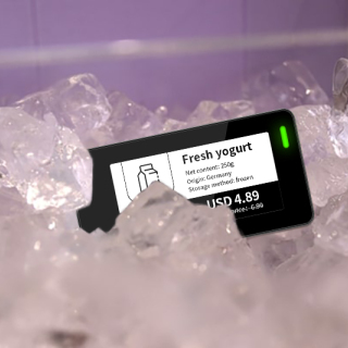 2,13-дюймовая многоязычная цифровая этикетка на полке морозильной камеры водонепроницаемая