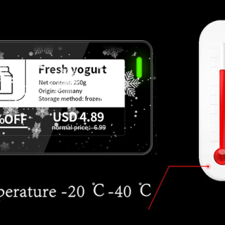 2,13-дюймовая многоязычная цифровая этикетка на полке морозильной камеры водонепроницаемая